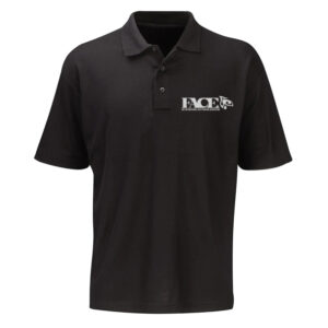 Black polo shirt with Face logo